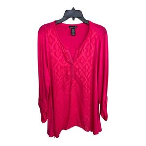 Fuchsia Tunic with Subtle Pattern